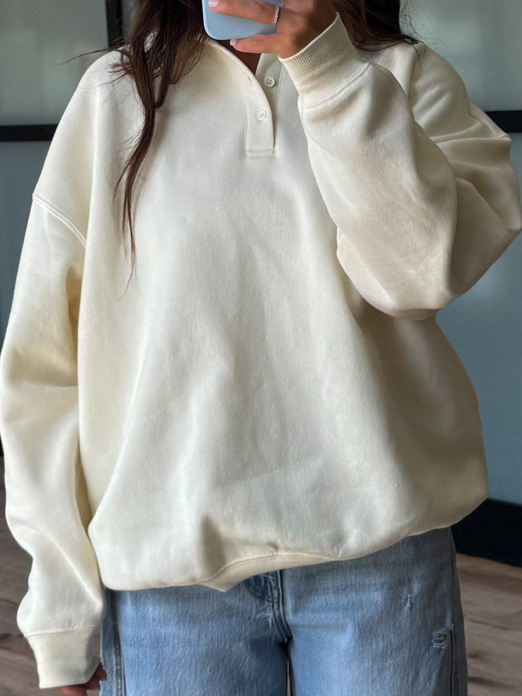 Astor Polo Henley Pullover | Ivory