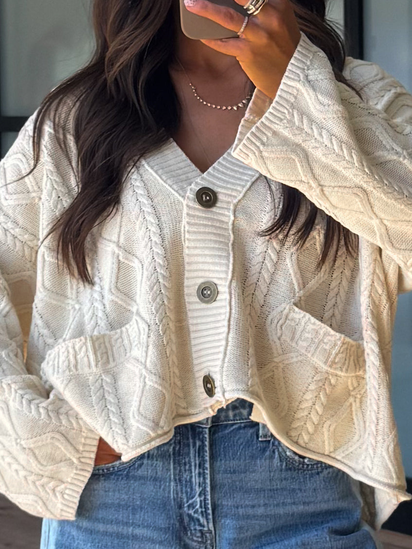Alysin Cable Knit Cardigan
