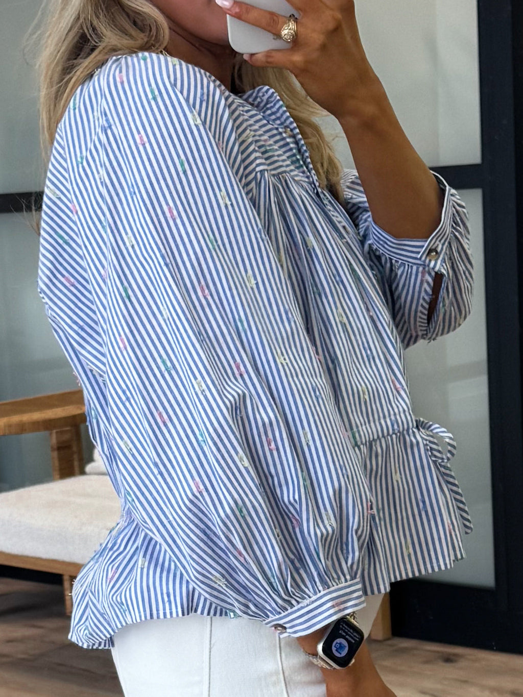 Charleston Striped Peplum Top | FINAL SALE