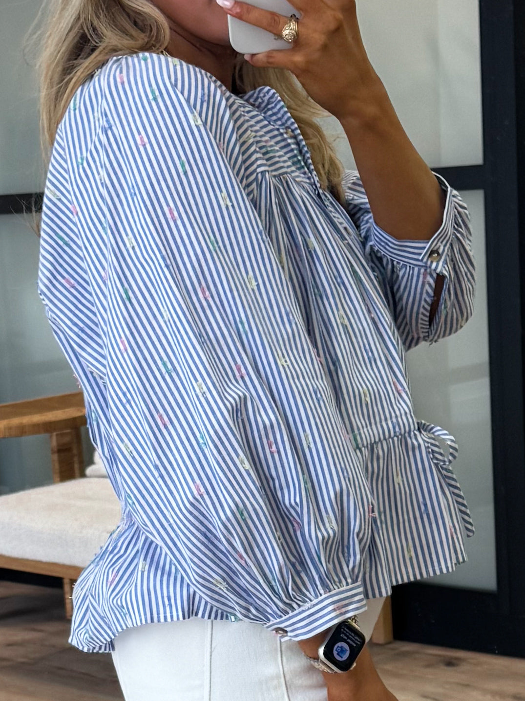 Charleston Striped Peplum Top | FINAL SALE