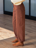 Onset Cropped Barrel Pants | Cocoa