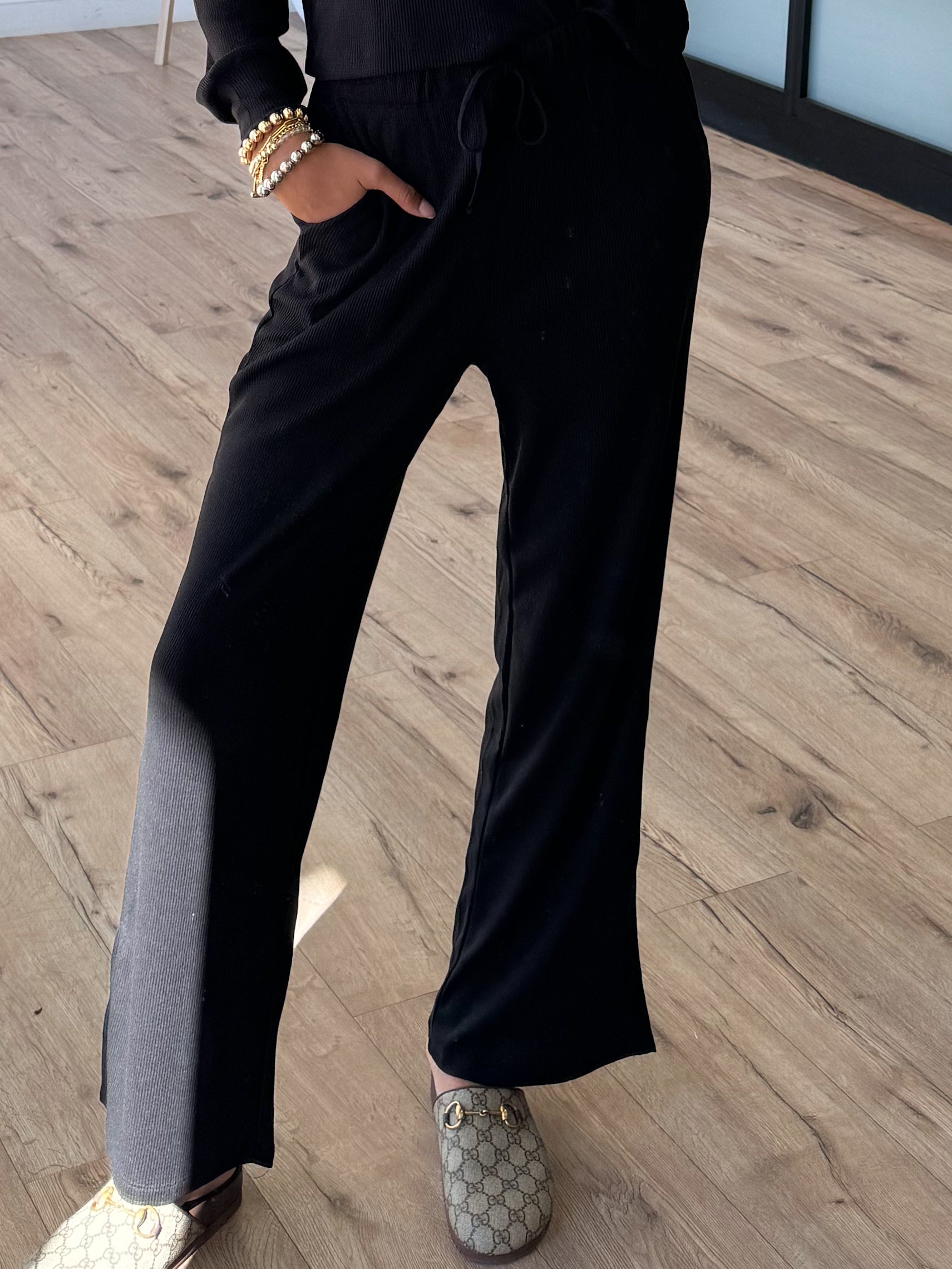 At Your Leisure Lounge Pants | Black | RESTOCK | FINAL SALE
