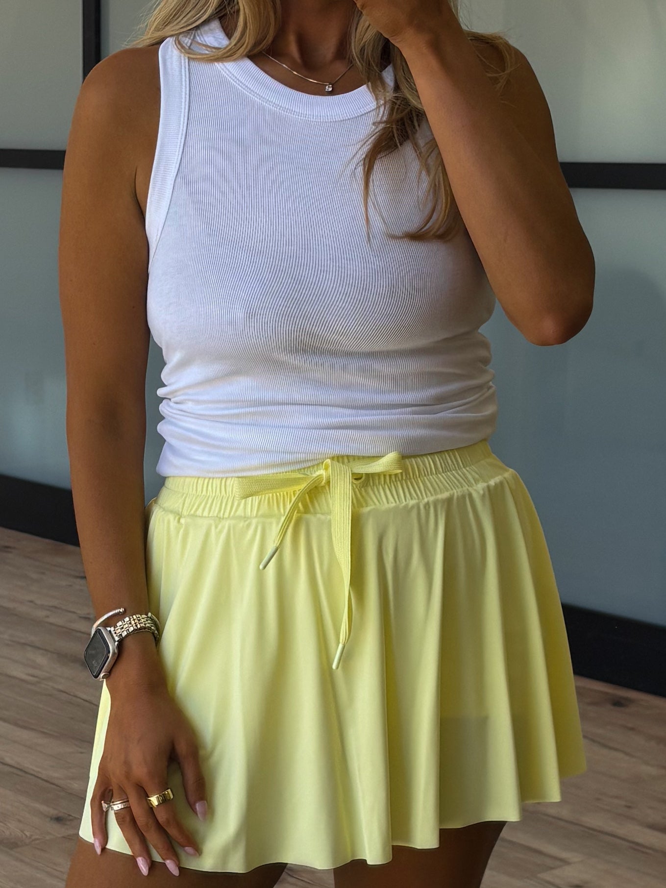 On A Whirl Skort | Lemon