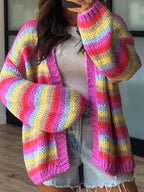 Bold Strokes Knit Cardigan | Sunlit Orchid | +Plus Available