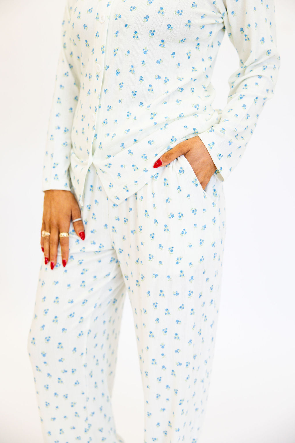 Bamboo Pointelle Women's Lounge Pants | Ivory | +Plus Available