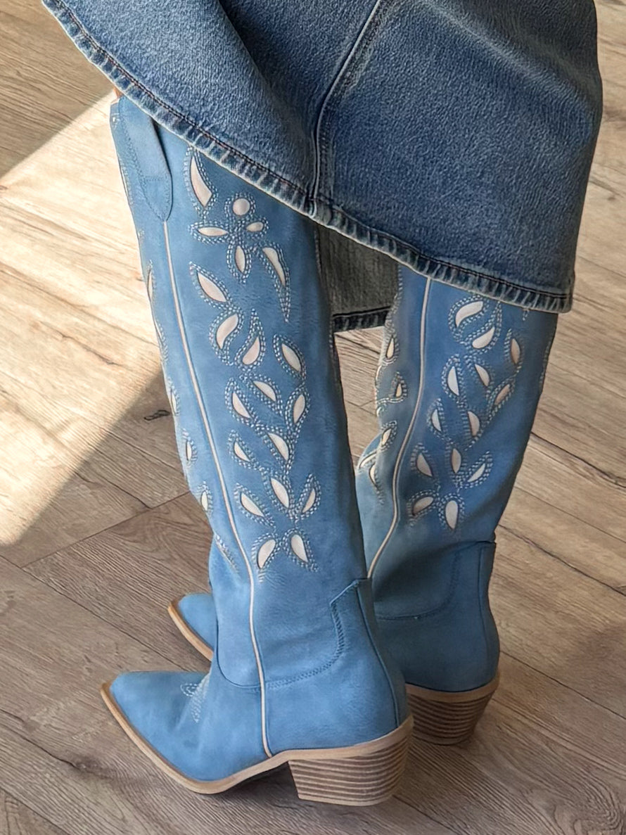 Bronco Western Boots | Sky Blue
