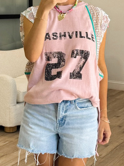 'Nashville' Embellished Tee | Blush | +Plus Available | FINAL SALE