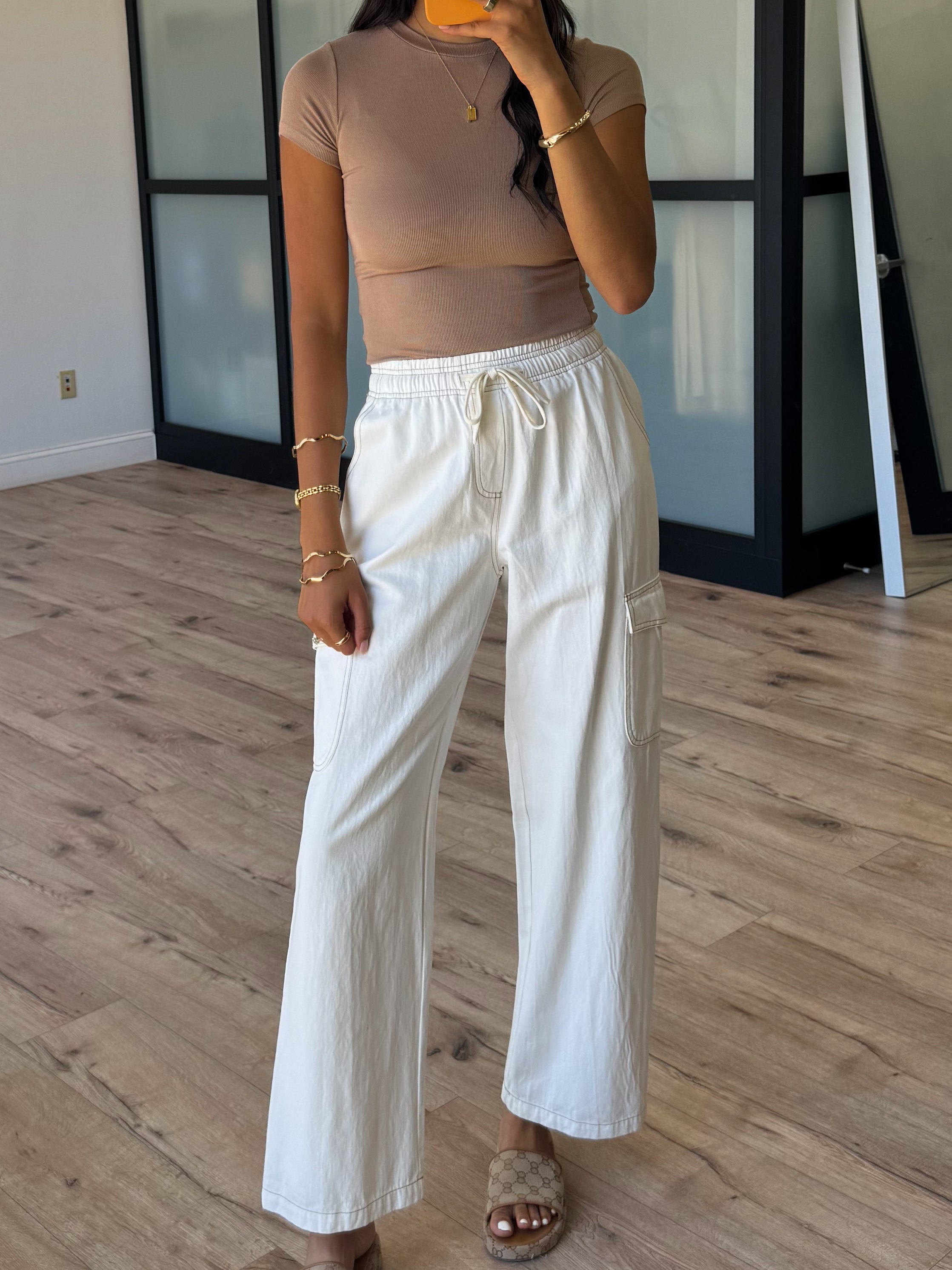 Ines Cargo Pants | Ivory