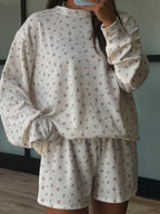 Southern Peony Ribbed Shorts