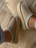 Tazza Platform Slide | Light Tan | RESTOCK