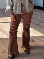 Revolt Distressed Jeans | Mocha | +Plus Available | FINAL SALE