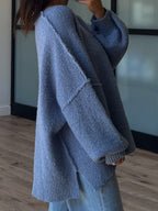 Lev Textured Sweater | Cornflower Blue | +Plus Available