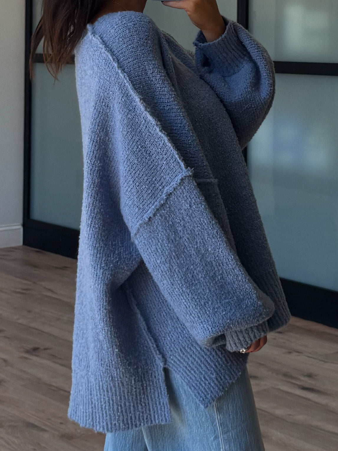 Lev Textured Sweater | Cornflower Blue | +Plus Available