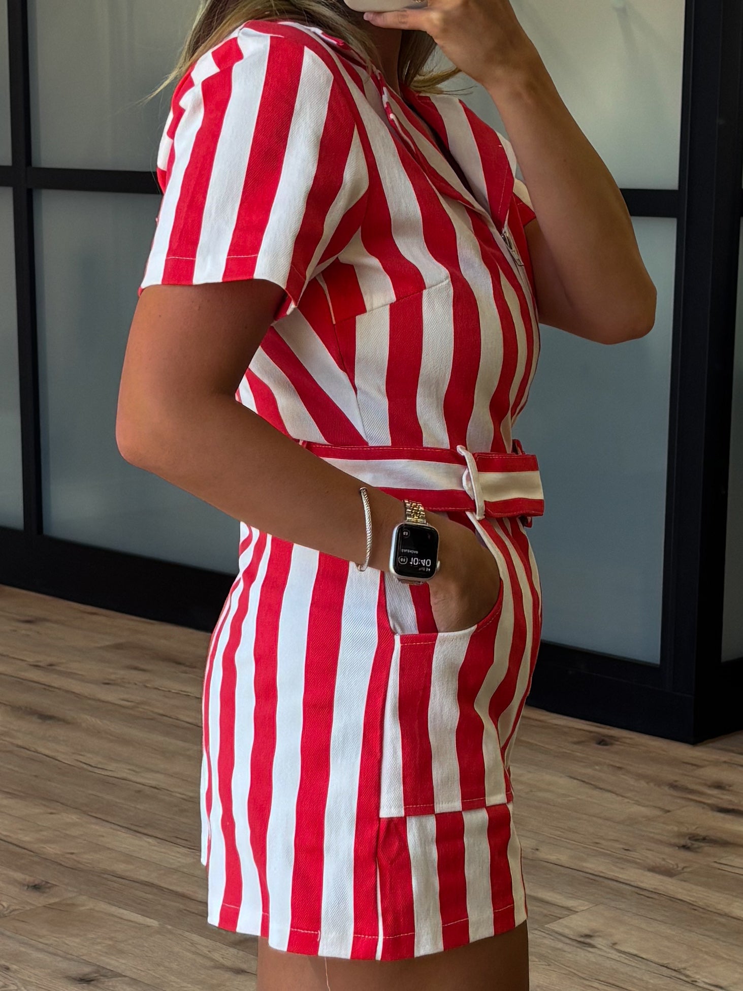 Rebel Striped Romper | Red | FINAL SALE