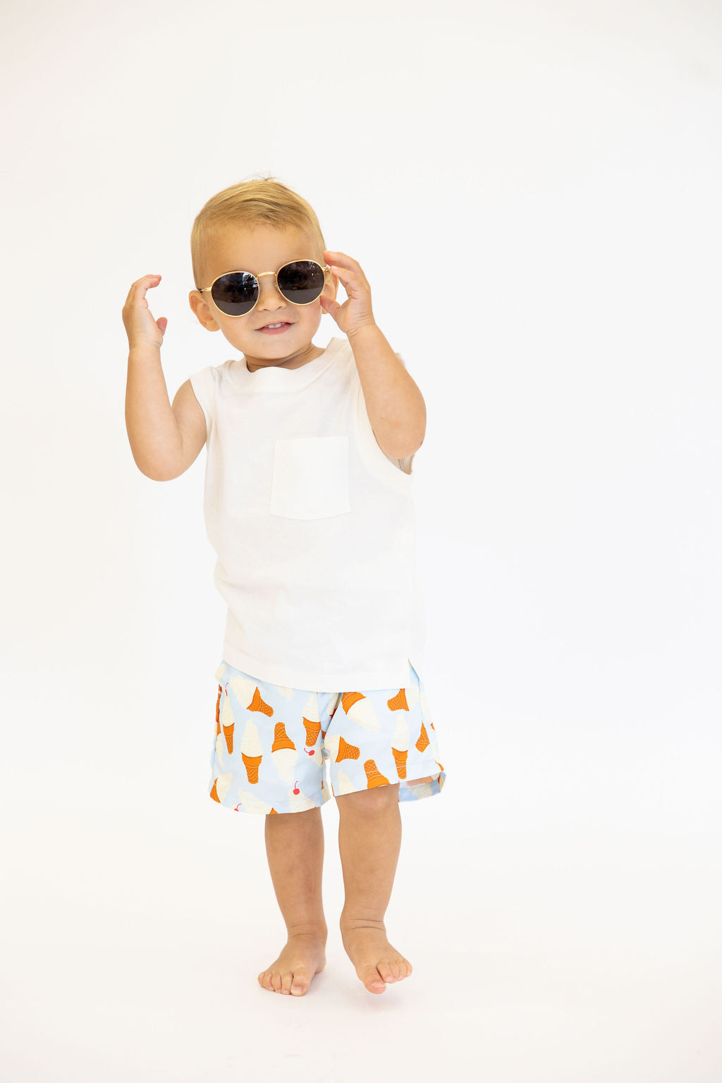 Sugar Cone Swim Trunks | Tiny Talulah | FINAL SALE