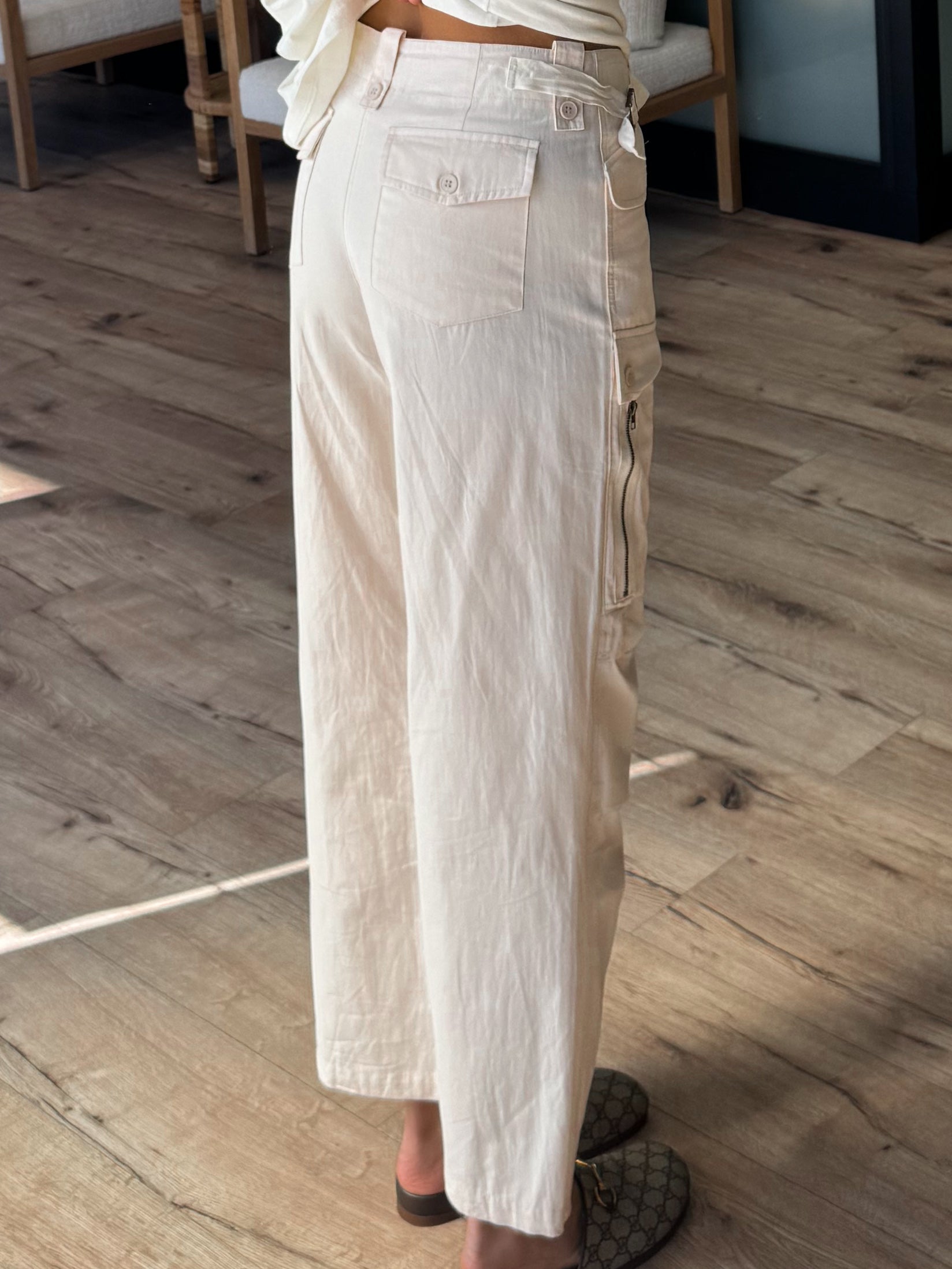 Wyler Cargo Pants | Ivory | FINAL SALE