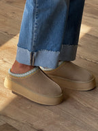 Tazza Platform Slide | Light Tan | RESTOCK