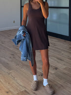 Grand Slam Active Dress | Espresso | +Plus Available