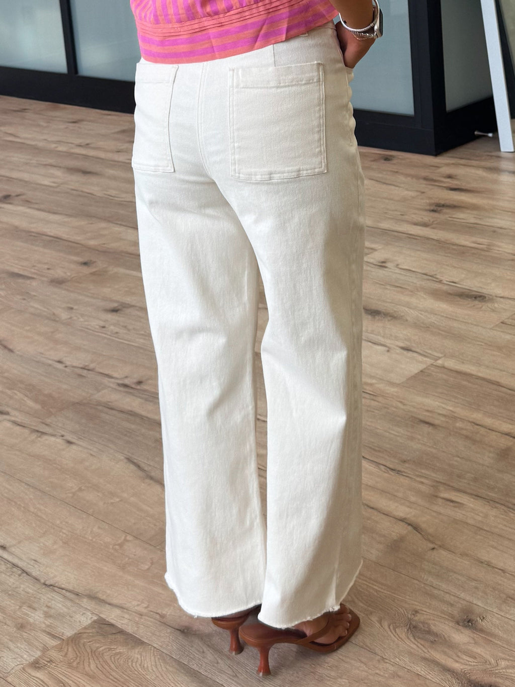 Neutral Twill Wide-Leg Pant | +Plus Available
