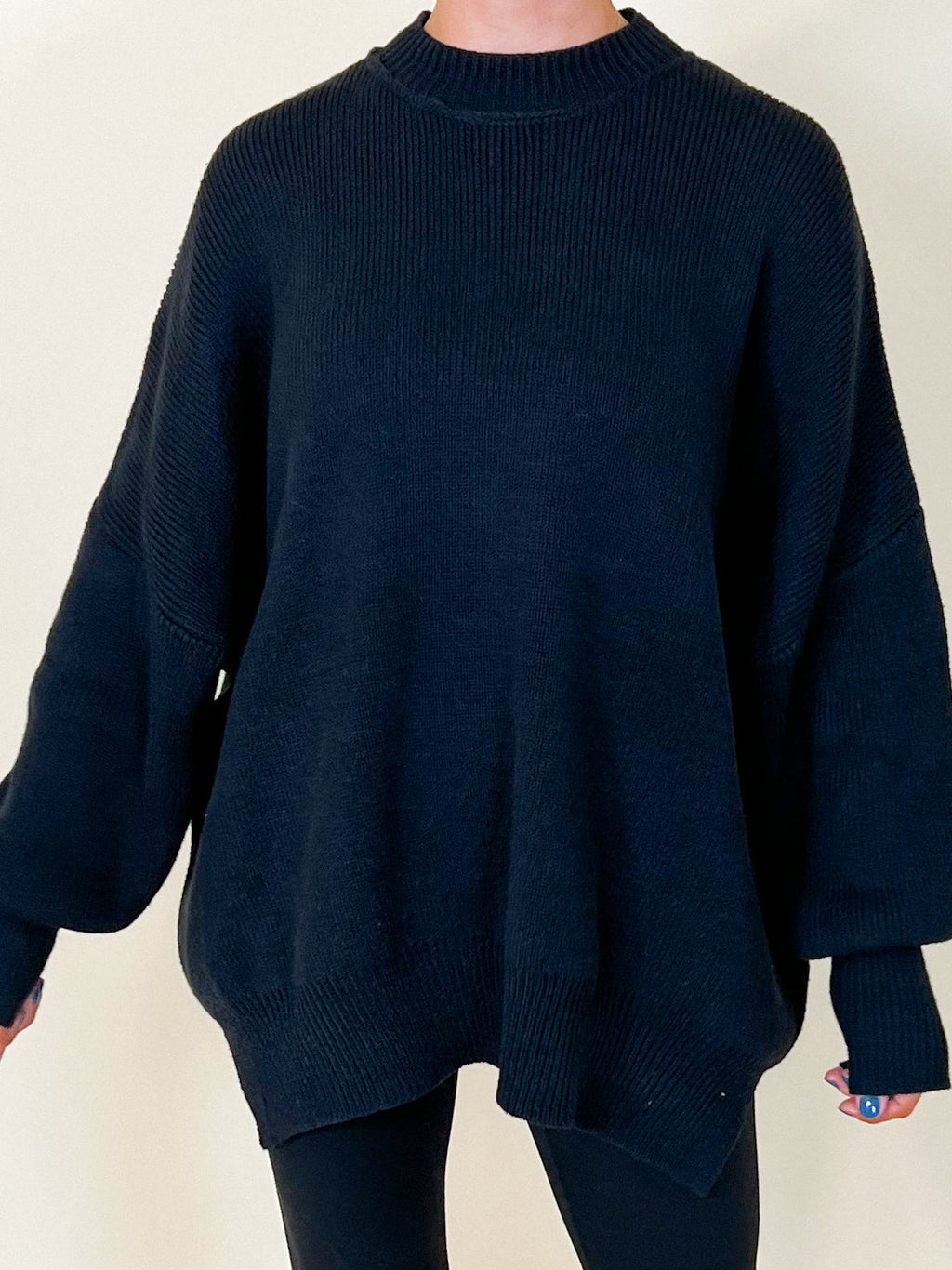 Bookclub Oversized Sweater | Black | +Plus Available | RESTOCK