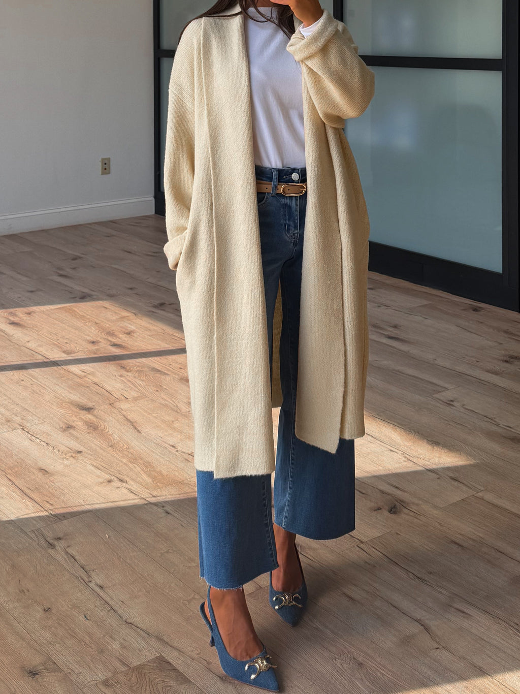 Kleo Longline Cardigan | Vanilla
