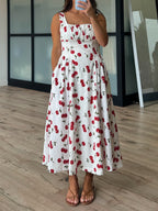 Cherie Rouge Midi Dress