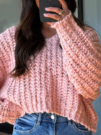 Dylan Chunky Knit Sweater | Blush