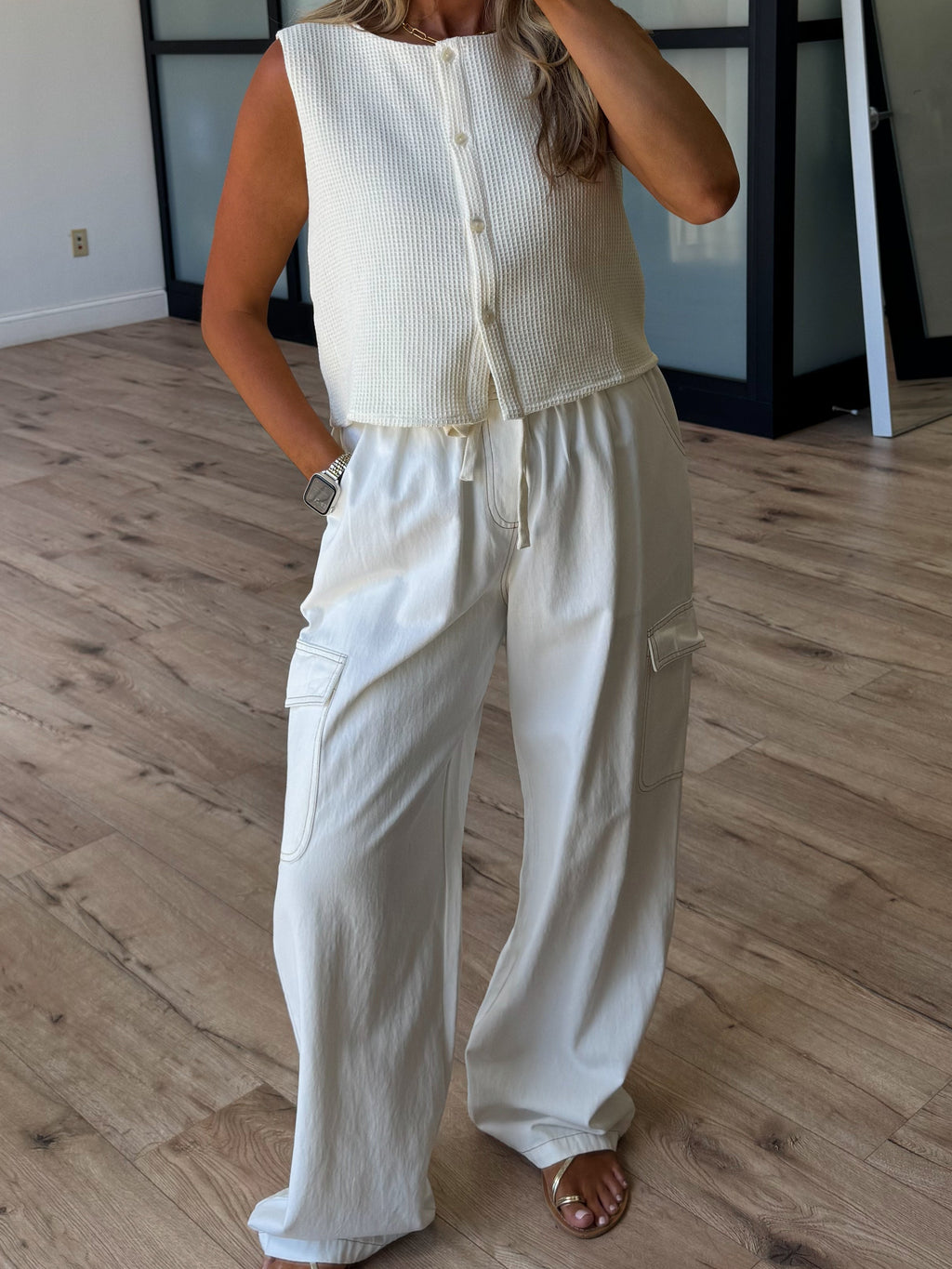 Ines Cargo Pants | Ivory