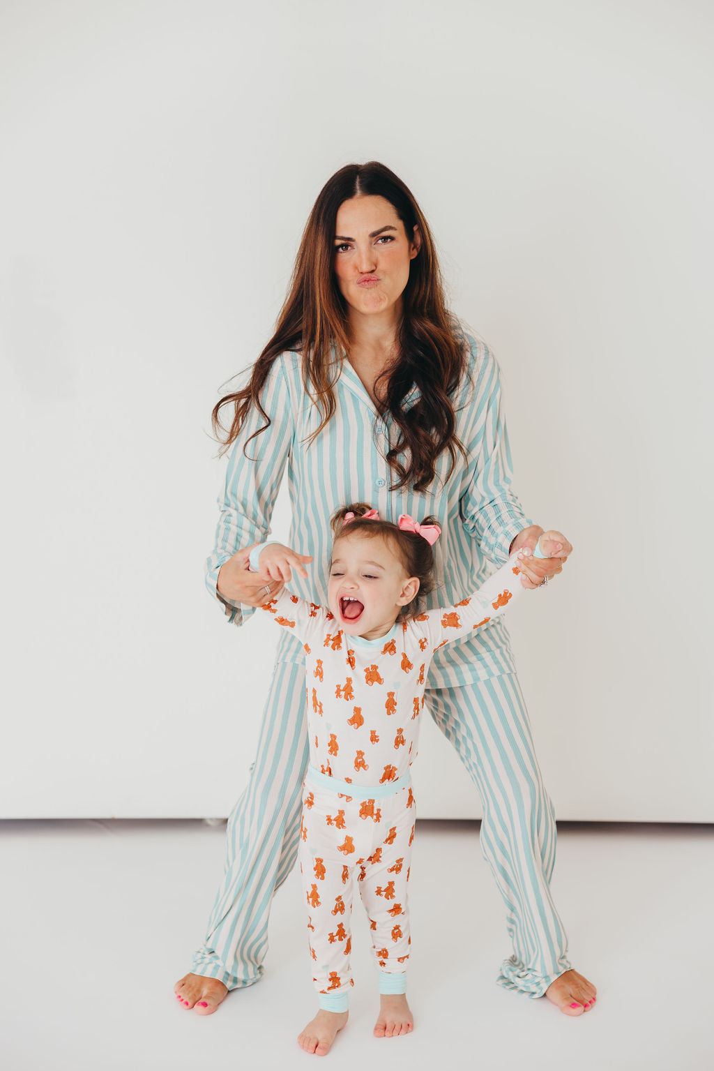 Kids Love You Beary Much Two-Piece Set | Blue | Tiny Talulah | FINAL SALE