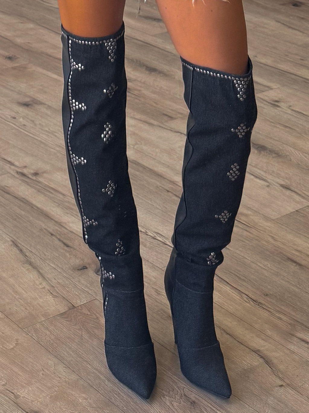 Womack Studded Knee High Boots