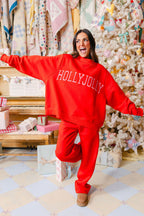 "HOLLY JOLLY" Mock Neck Sweatshirt | +Plus Available