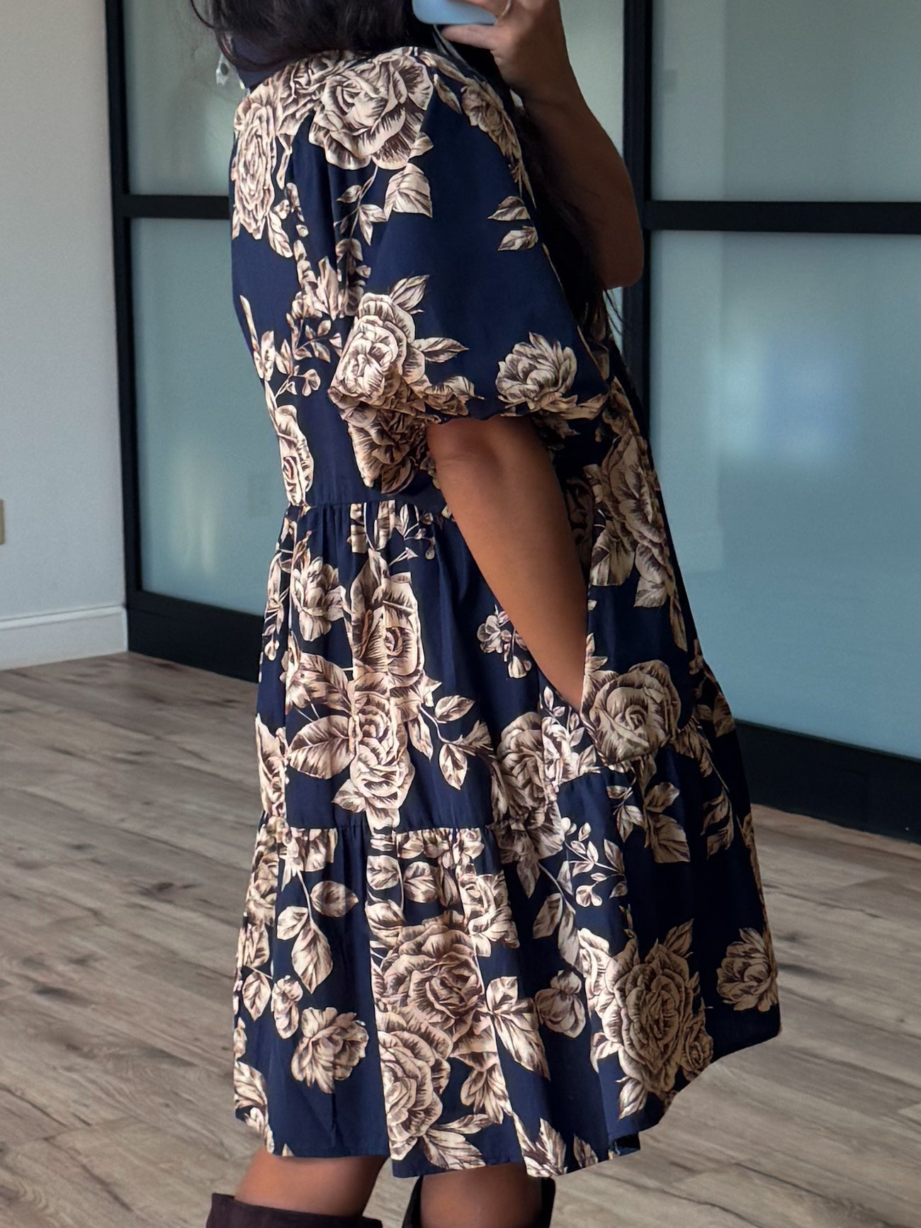 Camellia Belted Dress | Nightbloom