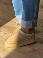 Tazza Platform Slide | Light Tan | RESTOCK