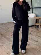 Activate Quarter Zip Hoodie | Black | +Plus Available