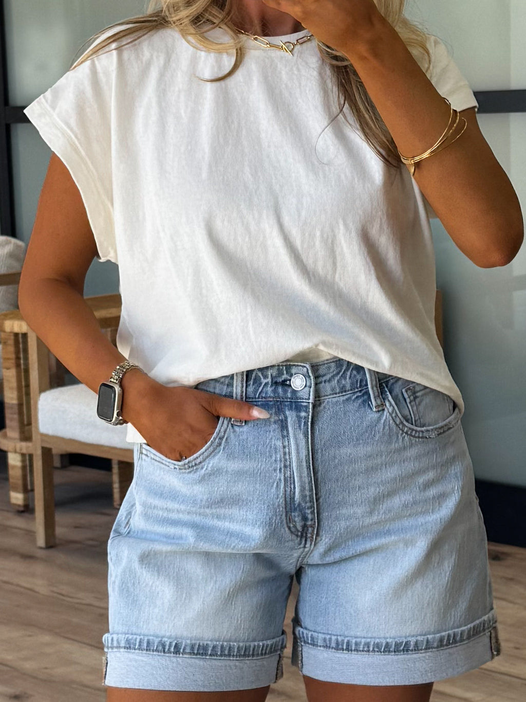 Mom Denim Shorts | +Plus Available