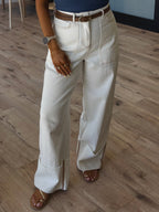 Libby Cuff Pants | White