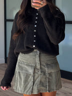 Ava Cargo Corduroy Skirt | Olive