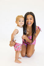 Wild Poppy Swim Trunks | Tiny Talulah | FINAL SALE