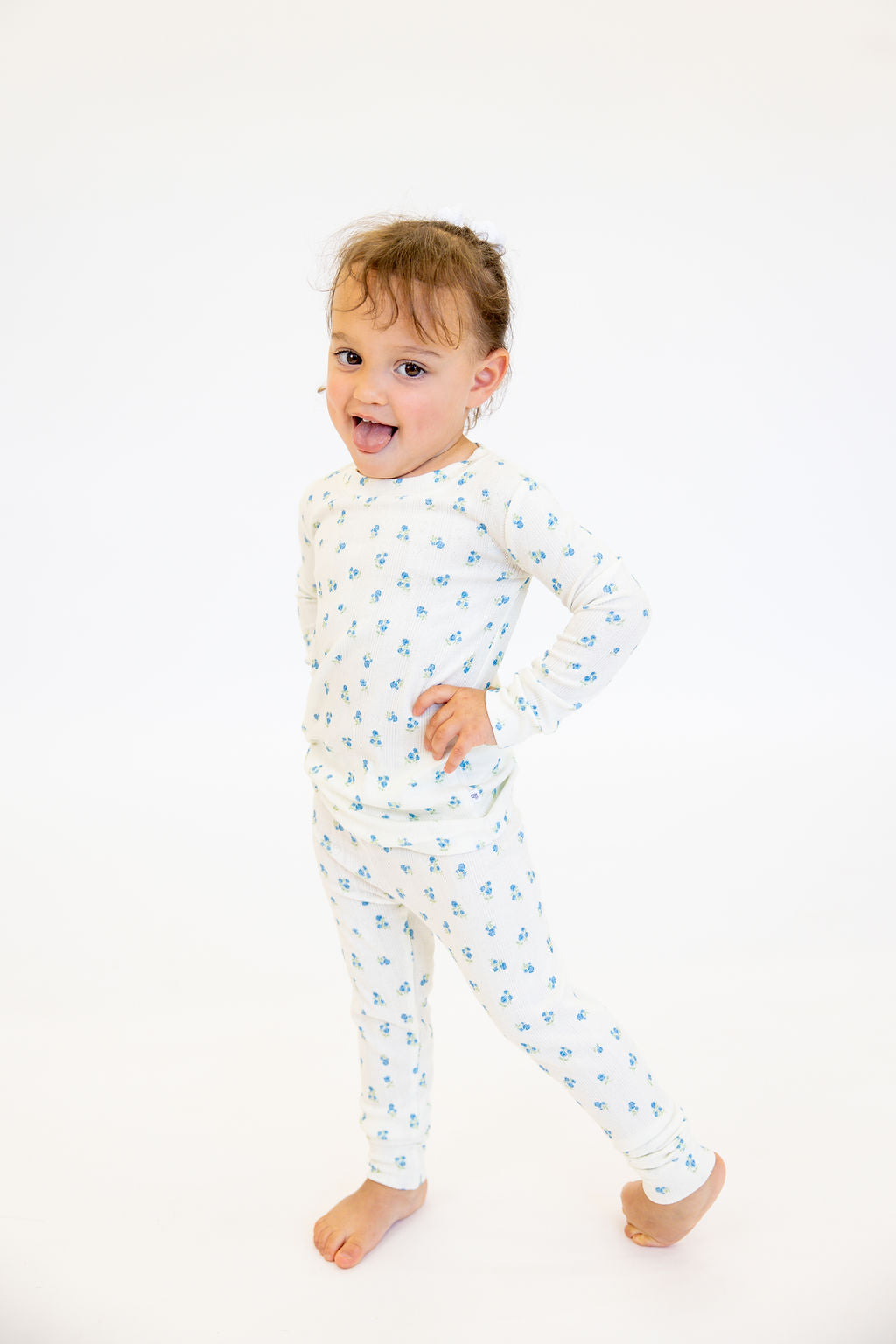 Kids Bamboo Pointelle Two-Piece Set | Ivory | Tiny Talulah