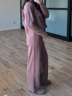Clarity Long Sleeve + Pants Set | Dusty Mauve