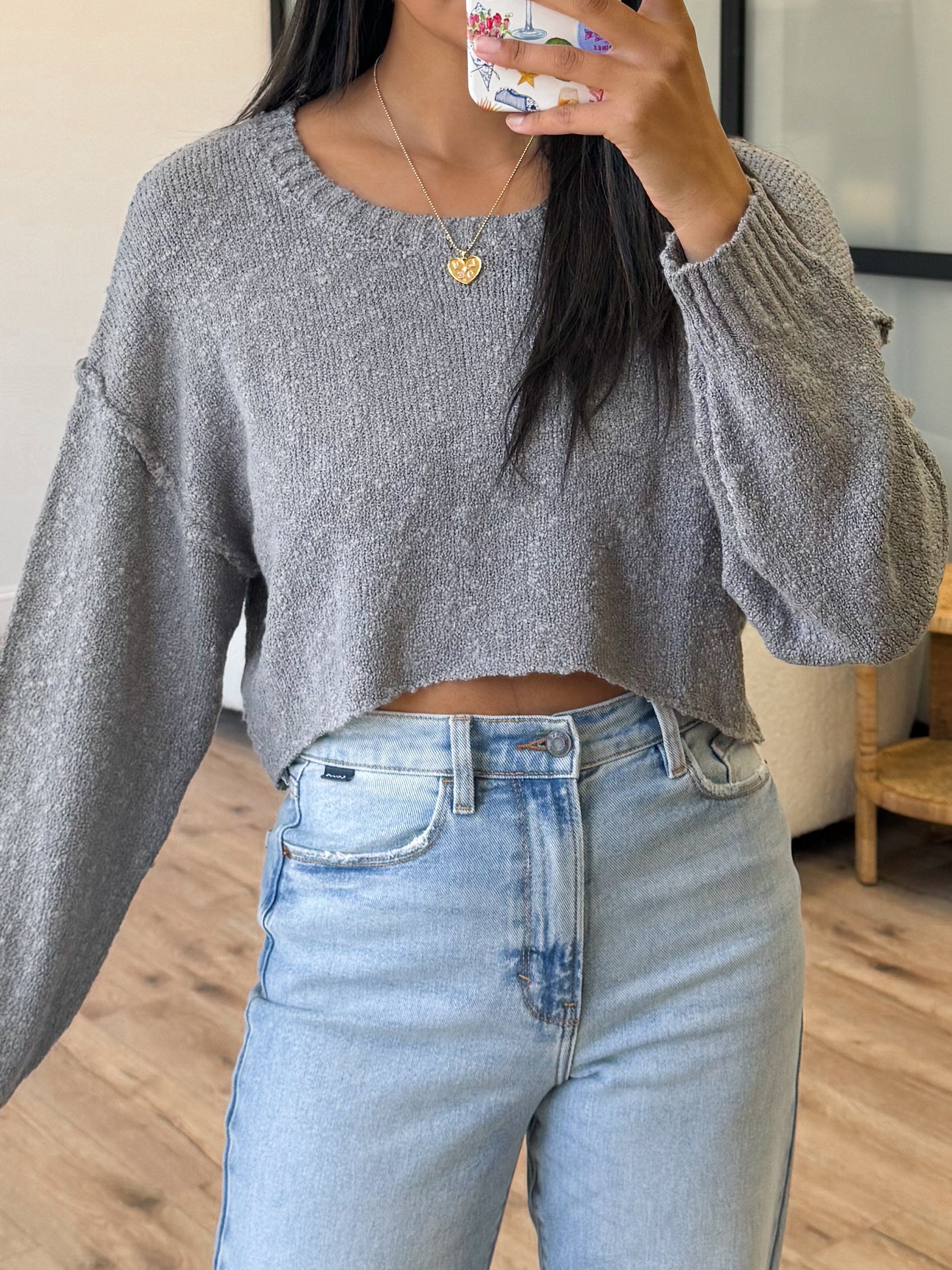 Darla Textured Sweater | Grey | FINAL SALE