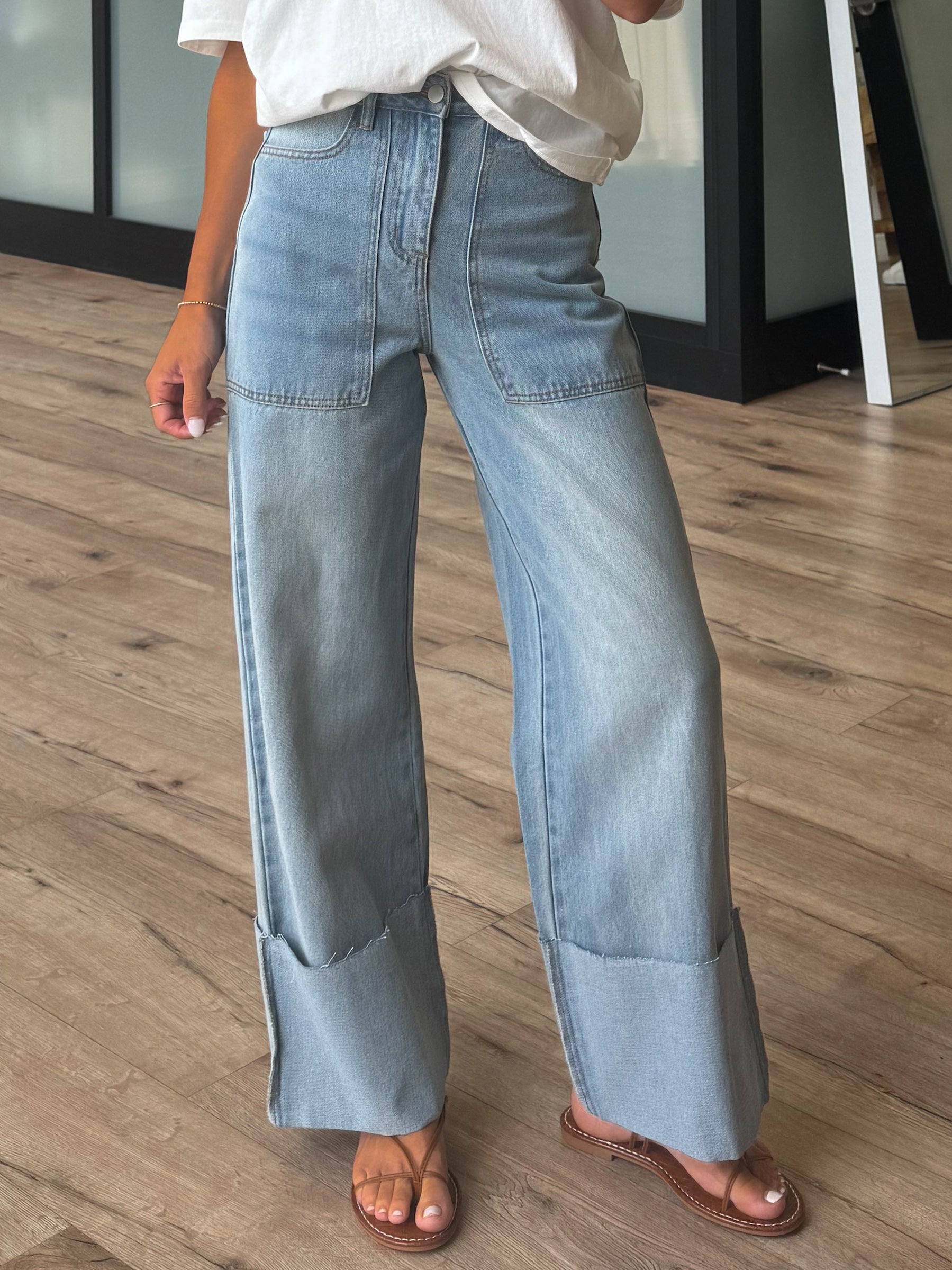 Libby Cuff Pants | Denim