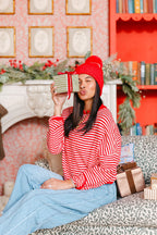 Isla Cardigan | Mini Striped Cherry