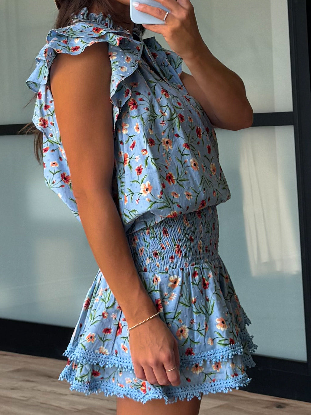 Sky Garden Smocked Skirt