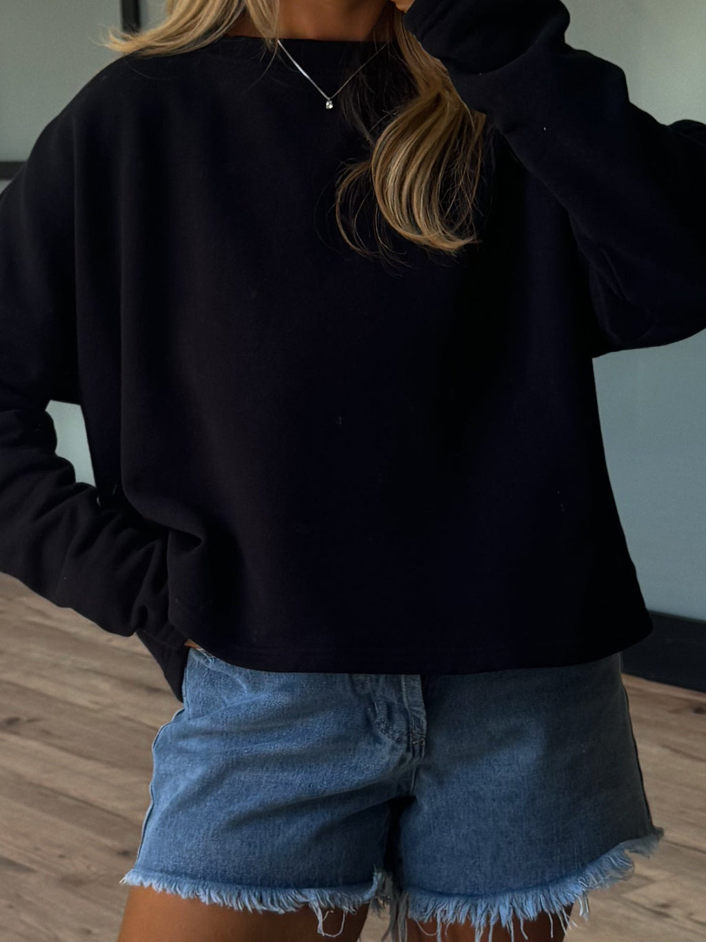 Serene Lounge Sweatshirt | Black