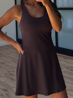 Grand Slam Active Dress | Espresso | +Plus Available