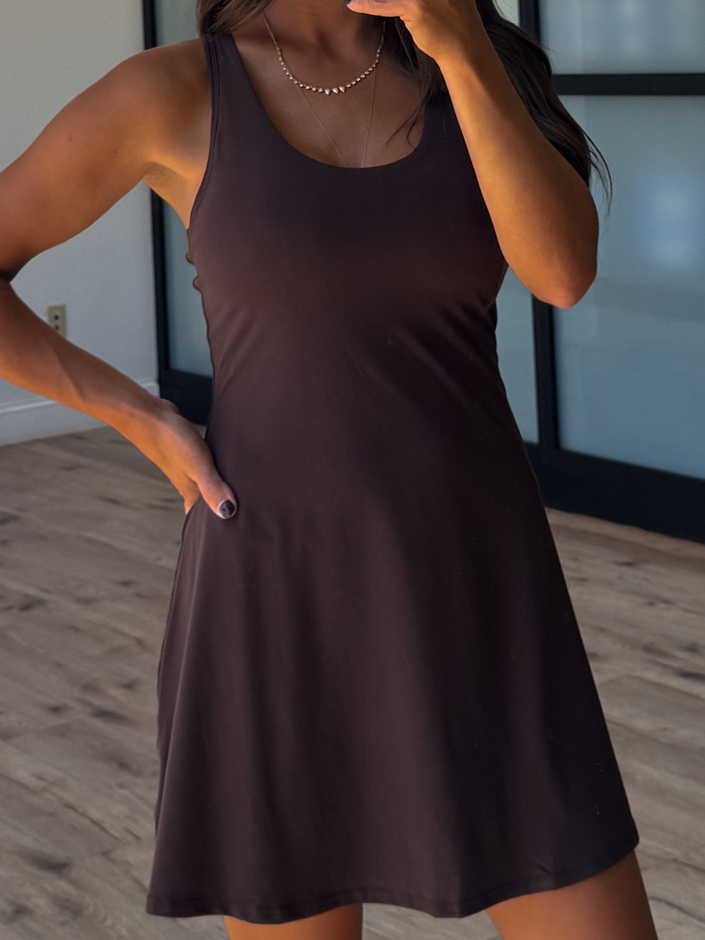 Grand Slam Active Dress | Espresso | +Plus Available