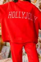 "HOLLY JOLLY" Mock Neck Sweatshirt | +Plus Available