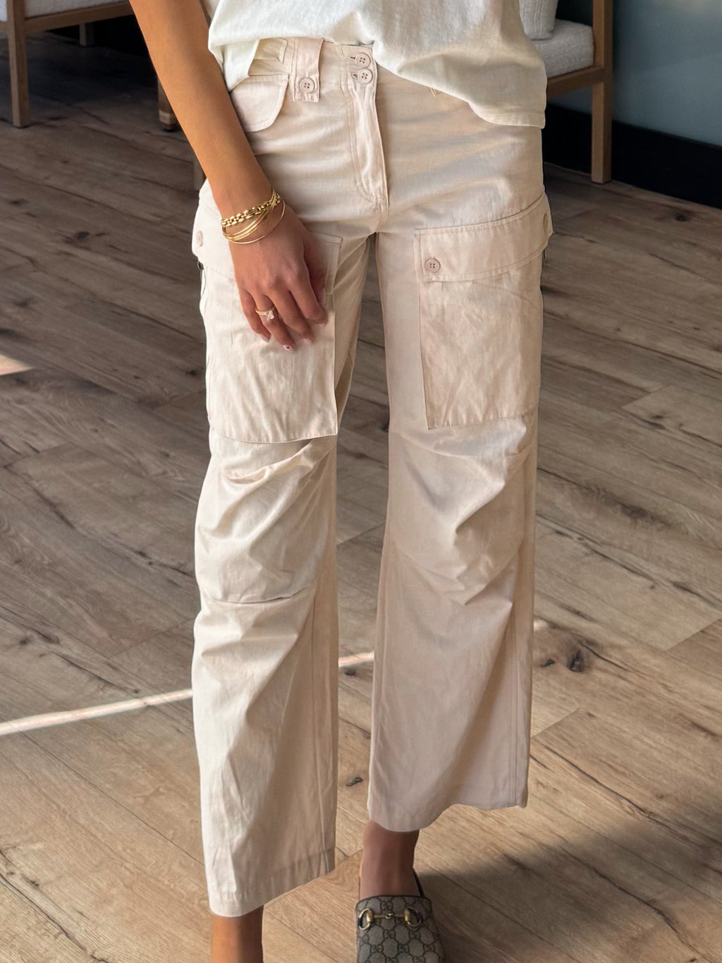 Wyler Cargo Pants | Ivory | FINAL SALE