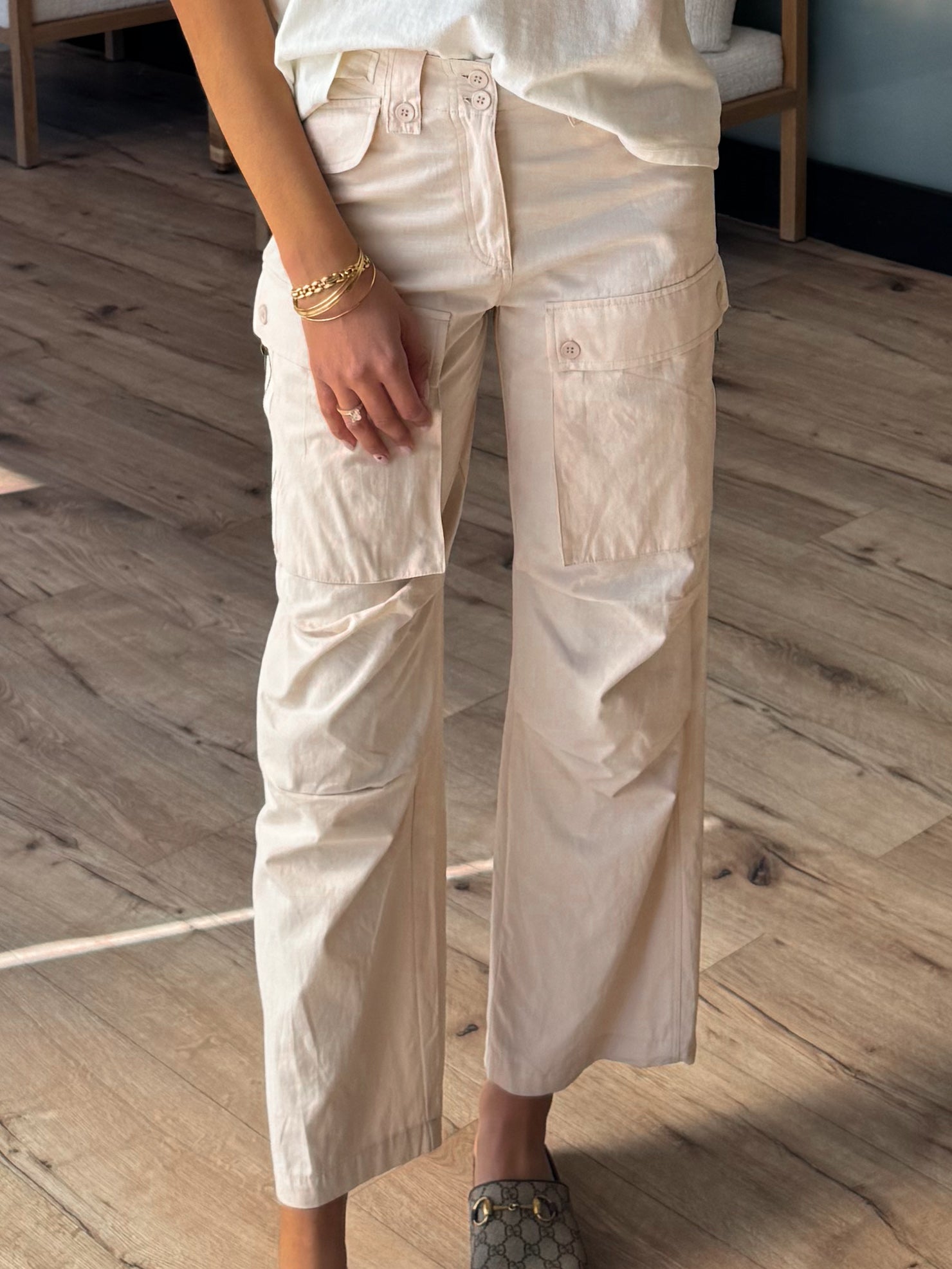 Wyler Cargo Pants | Ivory | FINAL SALE